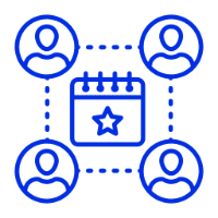 Event planning network illustration