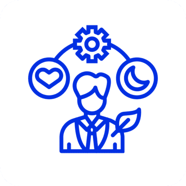 Business figure with eco-friendly elements